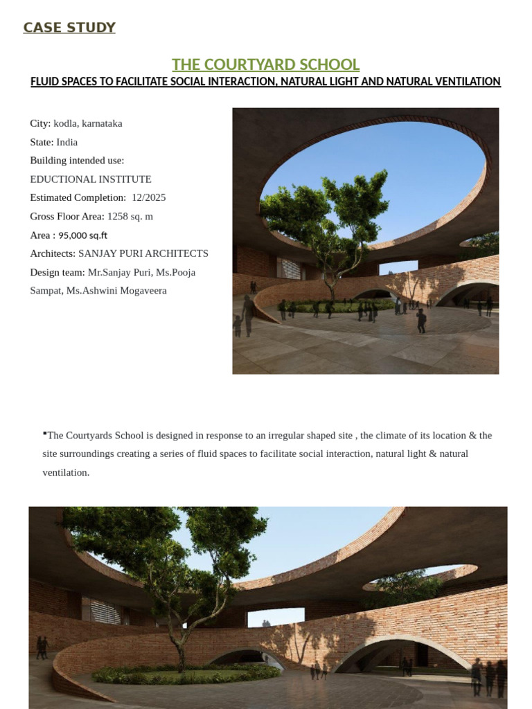 Presentation1 For Case Study | PDF | Courtyard | Ventilation (Architecture)