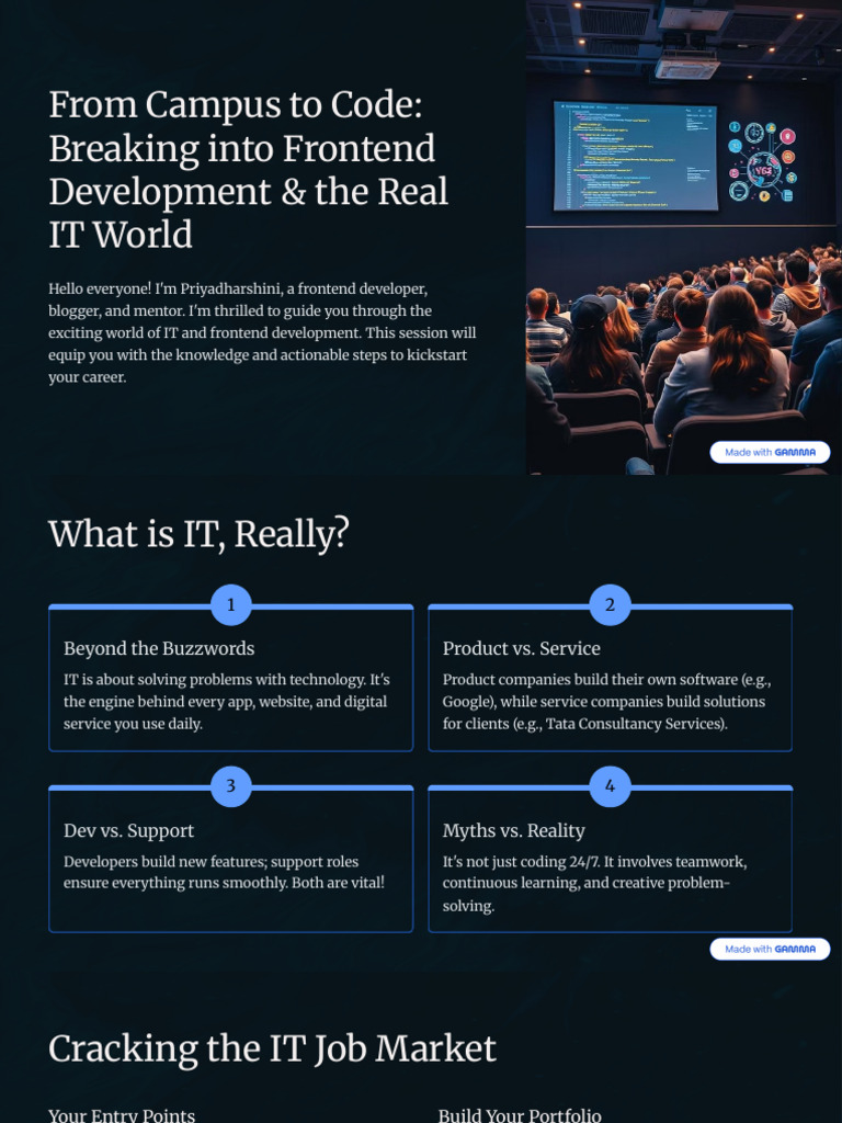 From Campus To Code Breaking Into Frontend Development and The Real IT ...