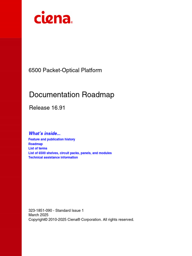 Ciena 6500 Packet-Optical Platform Guide | PDF | License | Trade
