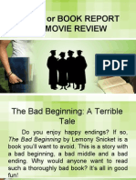 Book Report and Movie Review