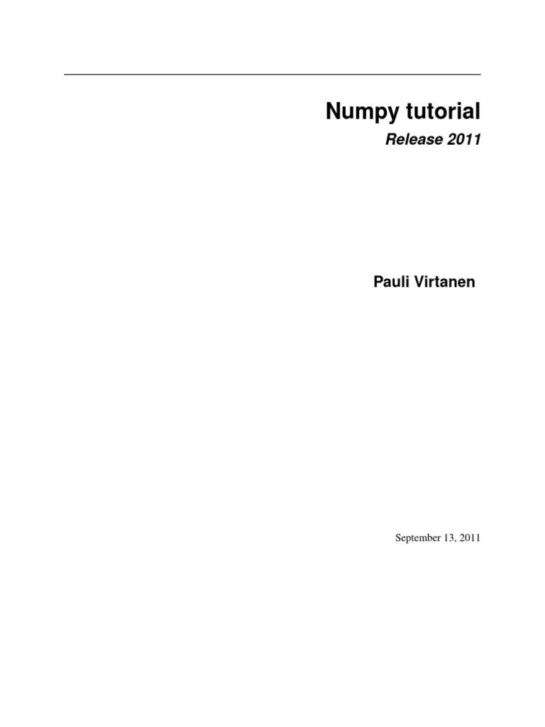 Numpy Book 1 | PDF | Matrix (Mathematics) | Computing
