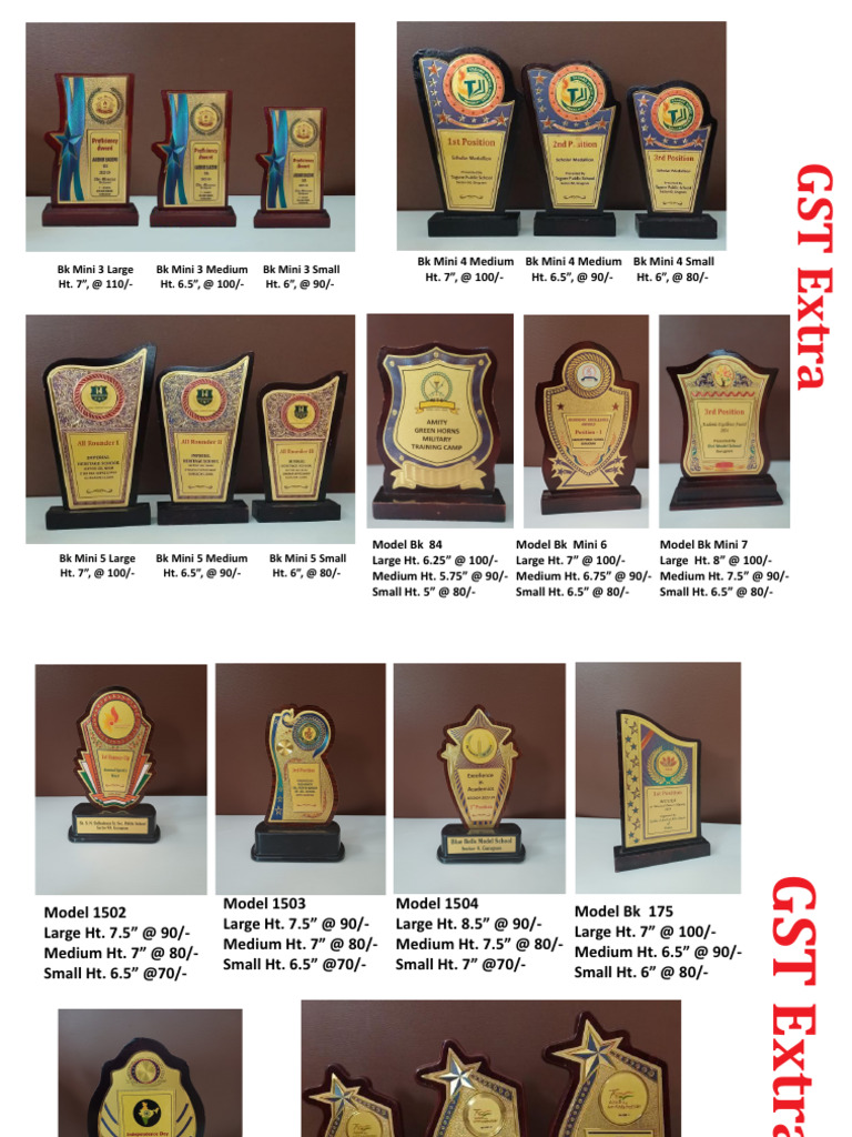 GST Rates for Wooden Trophies | PDF