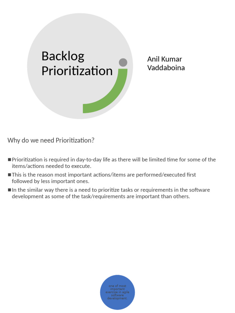 Backlog Prioritization | PDF | Scrum (Software Development)