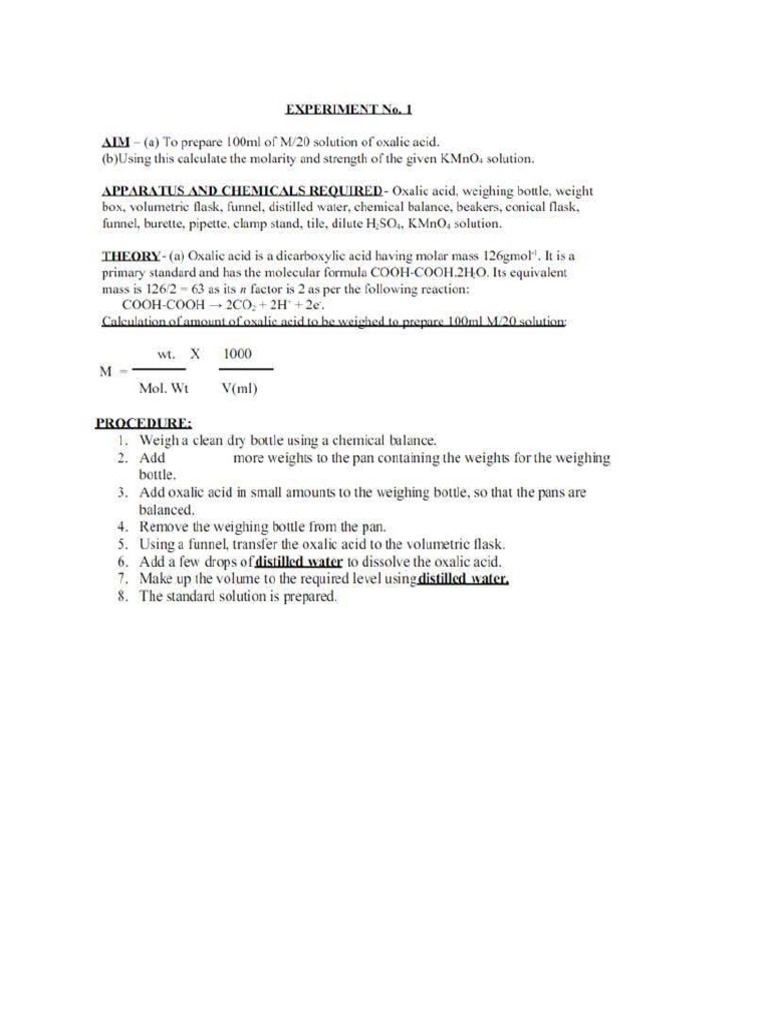 Experiment 1 | PDF