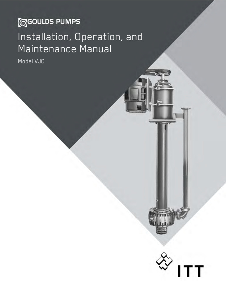 VJC Pump Installation & Maintenance Guide | PDF | Pump | Safety