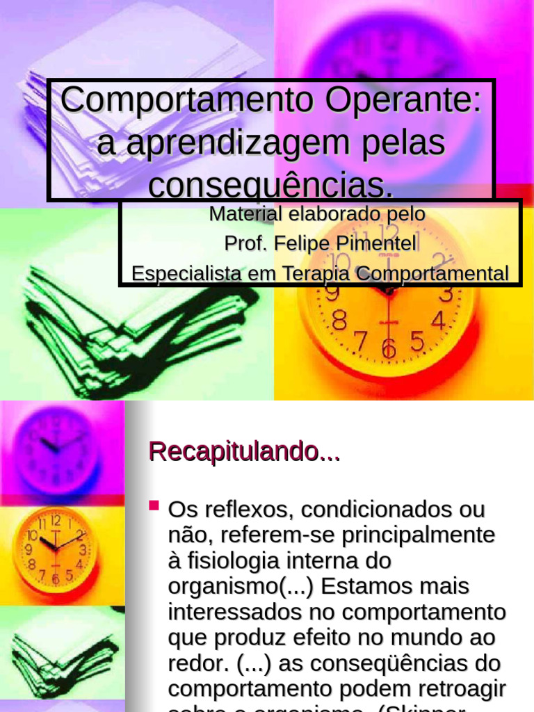 Comportamento Operante e Reforços | PDF | Comportamento | Conceitos ...