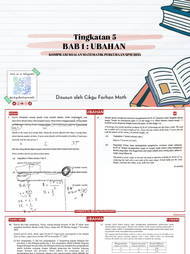 UBAHAN Matematik Tingkatan 5 SPM 2024 | PDF