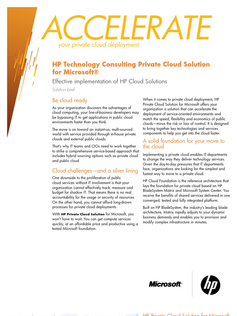 Accelerate: Your Private Cloud Deployment | PDF | Cloud Computing ...