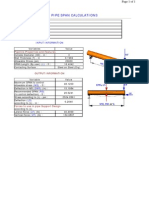 Pipe Span Calculations: Input Information