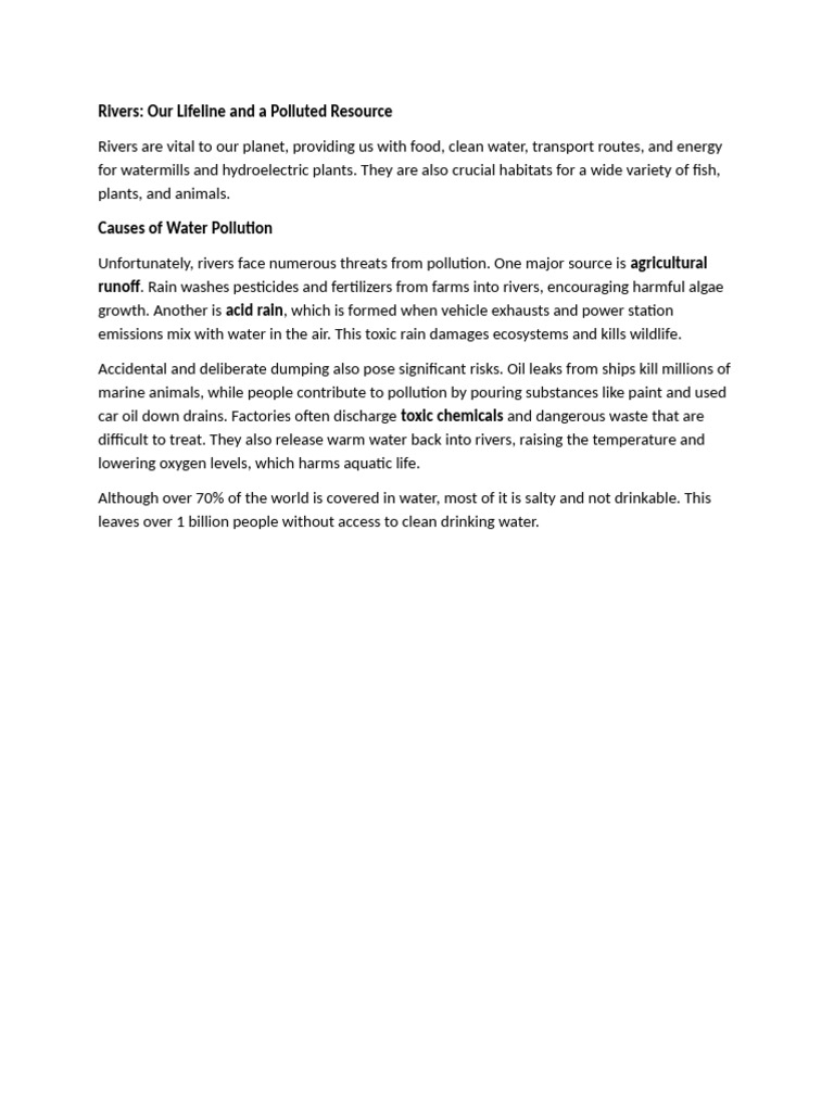 Protecting Rivers from Pollution Threats | PDF