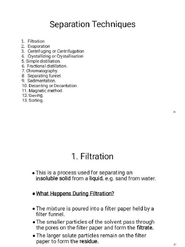 Separation Techniques | PDF