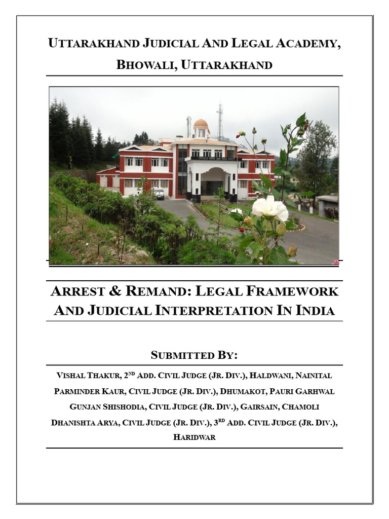 Arrest & Remand: Legal Framework in India | PDF | Arrest | Arrest Warrant