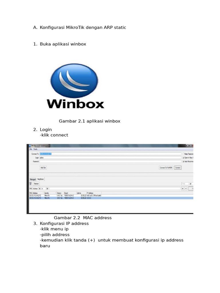 Konfigurasi MikroTik ARP dan Bandwidth | PDF