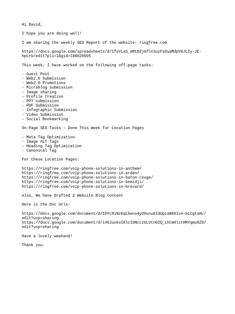 David Report | PDF