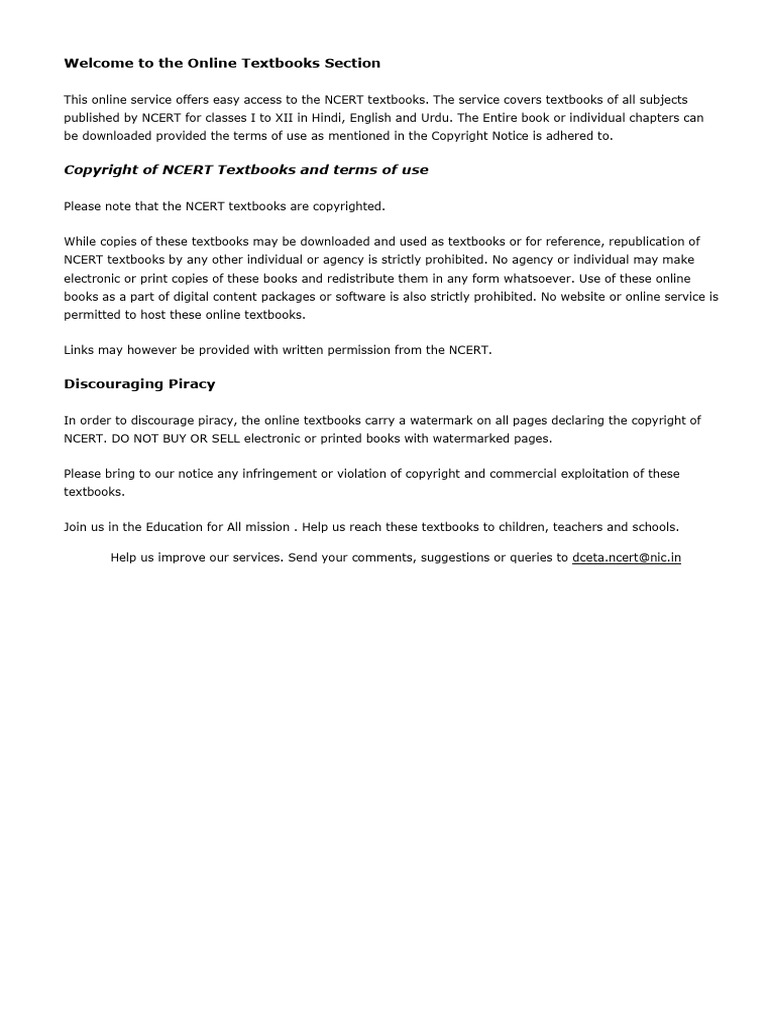 Access NCERT Textbooks Online Free | PDF