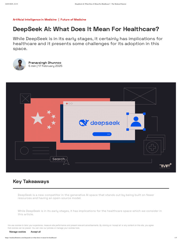 DeepSeek AI's Impact on Healthcare | PDF | Artificial Intelligence ...