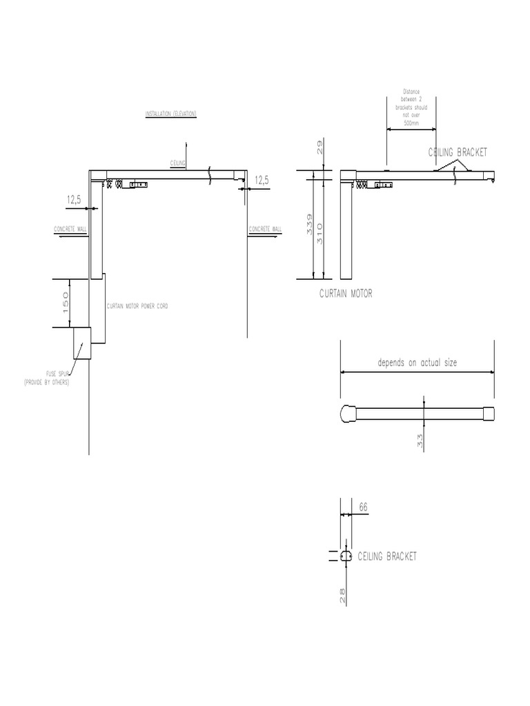 Curtain Installation Drawing 15MAR24 | PDF