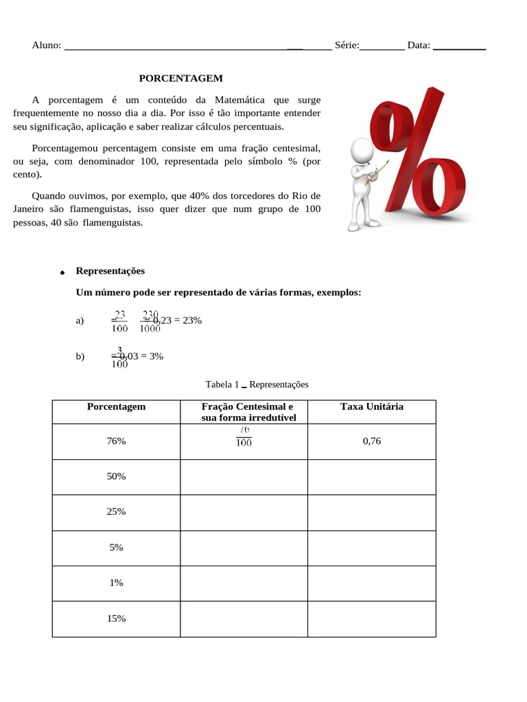 Entendendo Porcentagem na Matemática | PDF | Percentagem