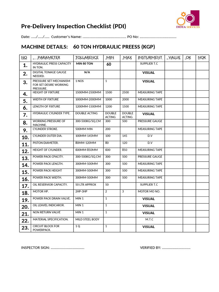 60 Ton Press Pdi | PDF | Hydraulics | Gas Technologies