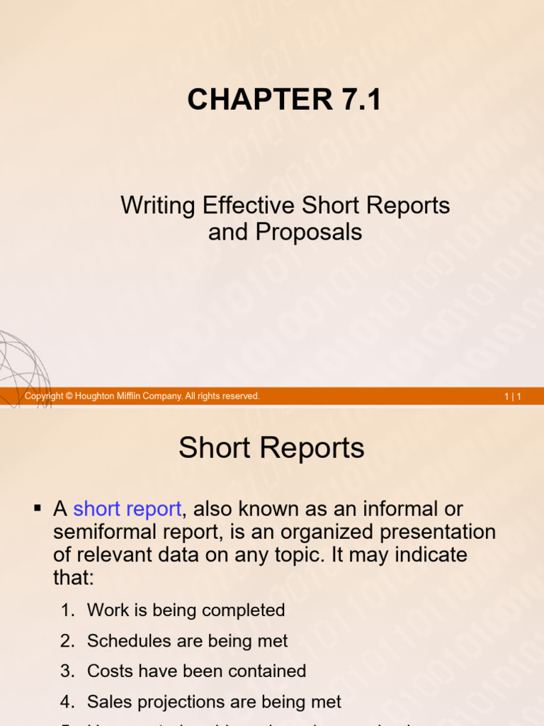 Writing Short Reports and Proposals Guide | PDF | All Rights Reserved