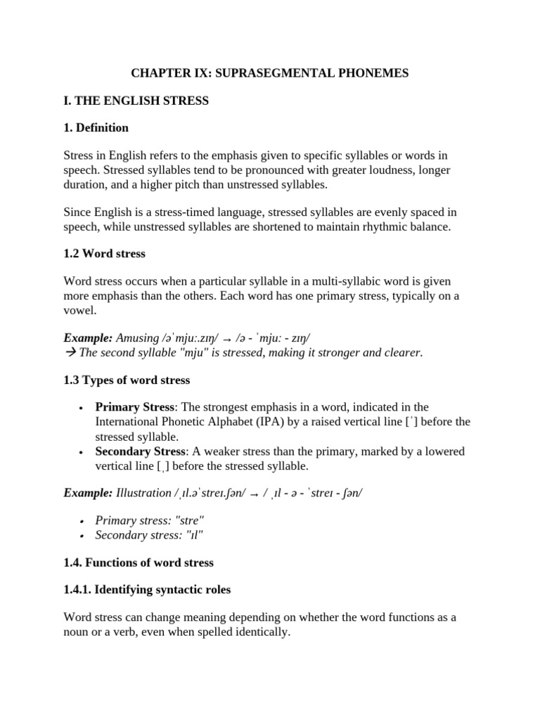 Understanding Primary Stress in English | PDF | Stress (Linguistics) | Word