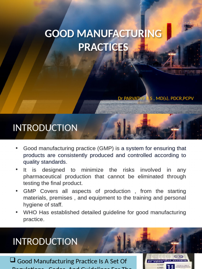 Essential Good Manufacturing Practices | PDF