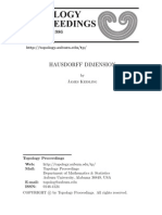 Hausdorff Dimension: Volume 11, 1986 Pages 349-383