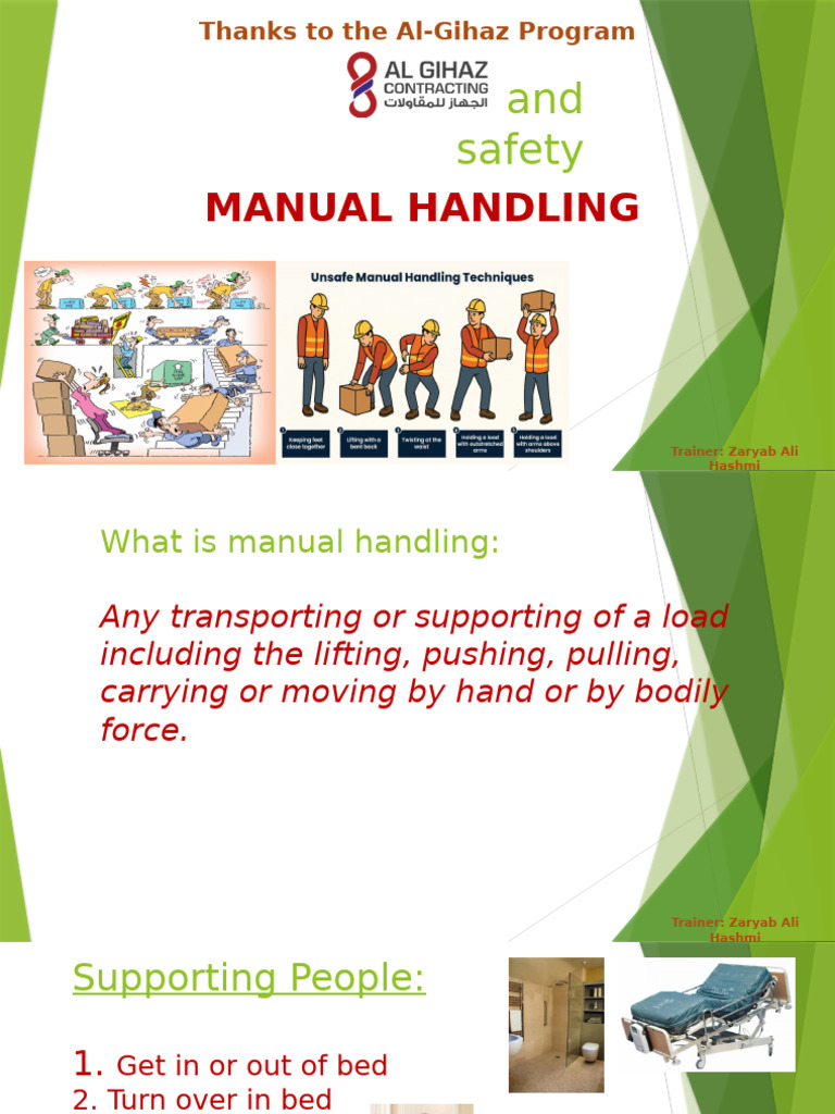 Manual Handling: Safety and Techniques | PDF
