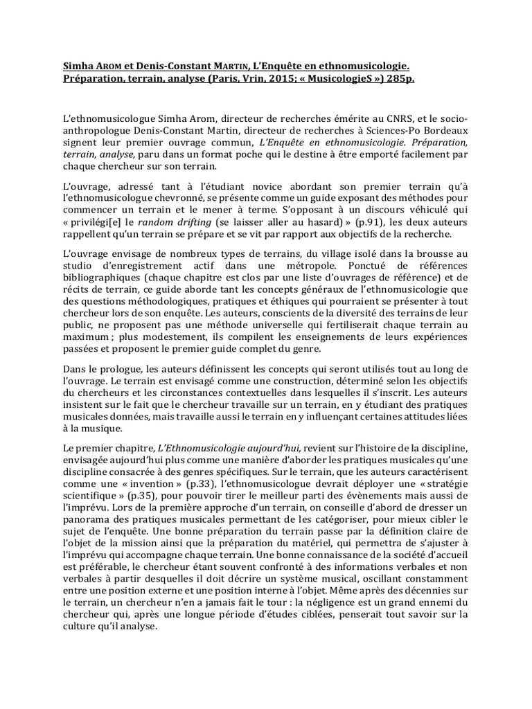 Guide pratique de l'ethnomusicologie | PDF