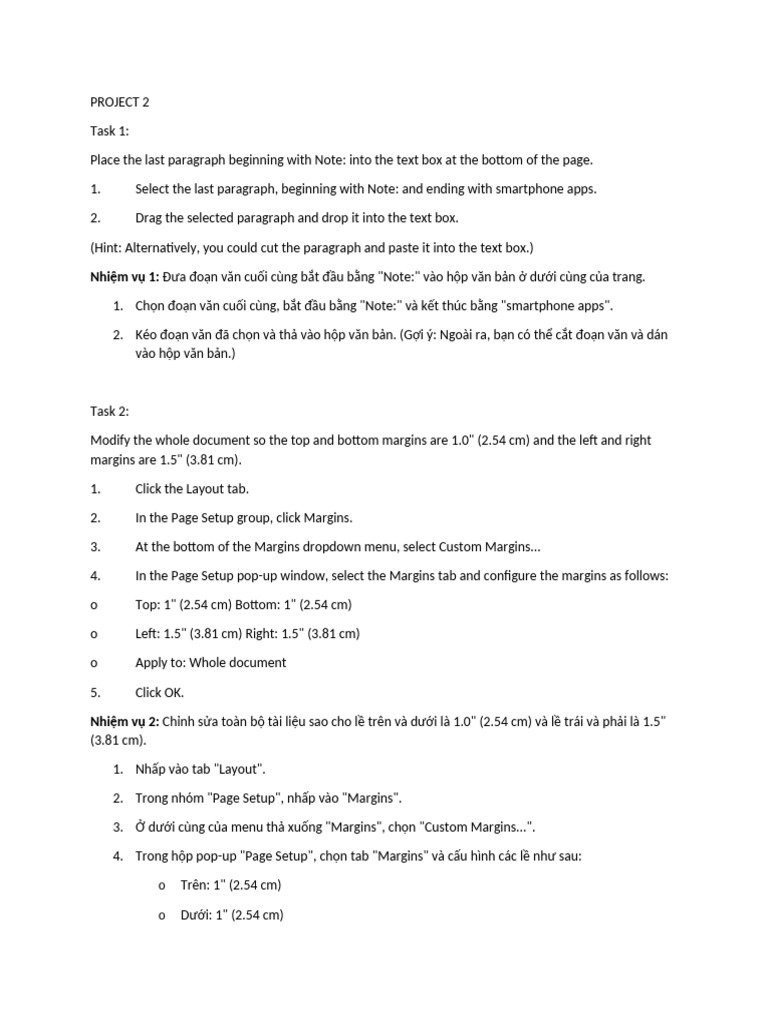 Project 2- Hướng Dẫn | PDF