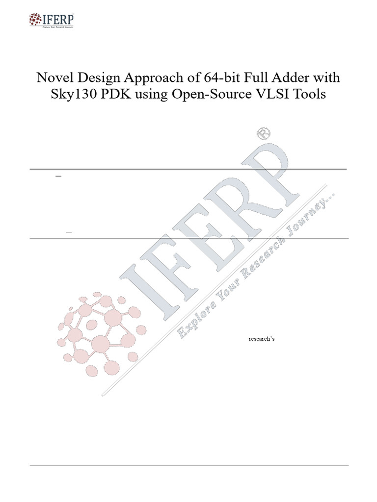 64-Bit Full Adder With Sky130 | PDF | Logic Gate | Hardware Description ...