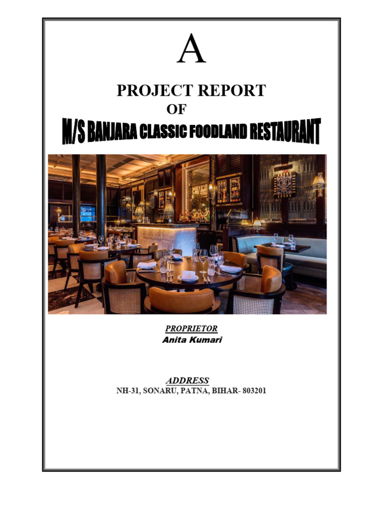 Banjara Classic Restaurant Project Report | PDF | Balance Sheet | Expense