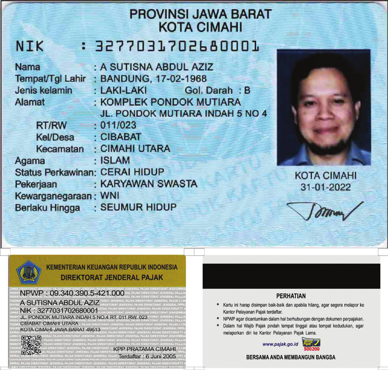 KTP NPWP Sutisna | PDF