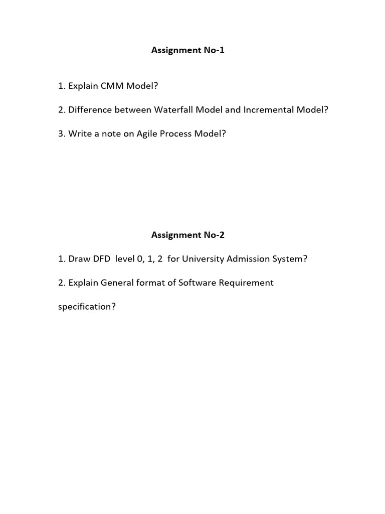 Se Assignment 1&2 | PDF