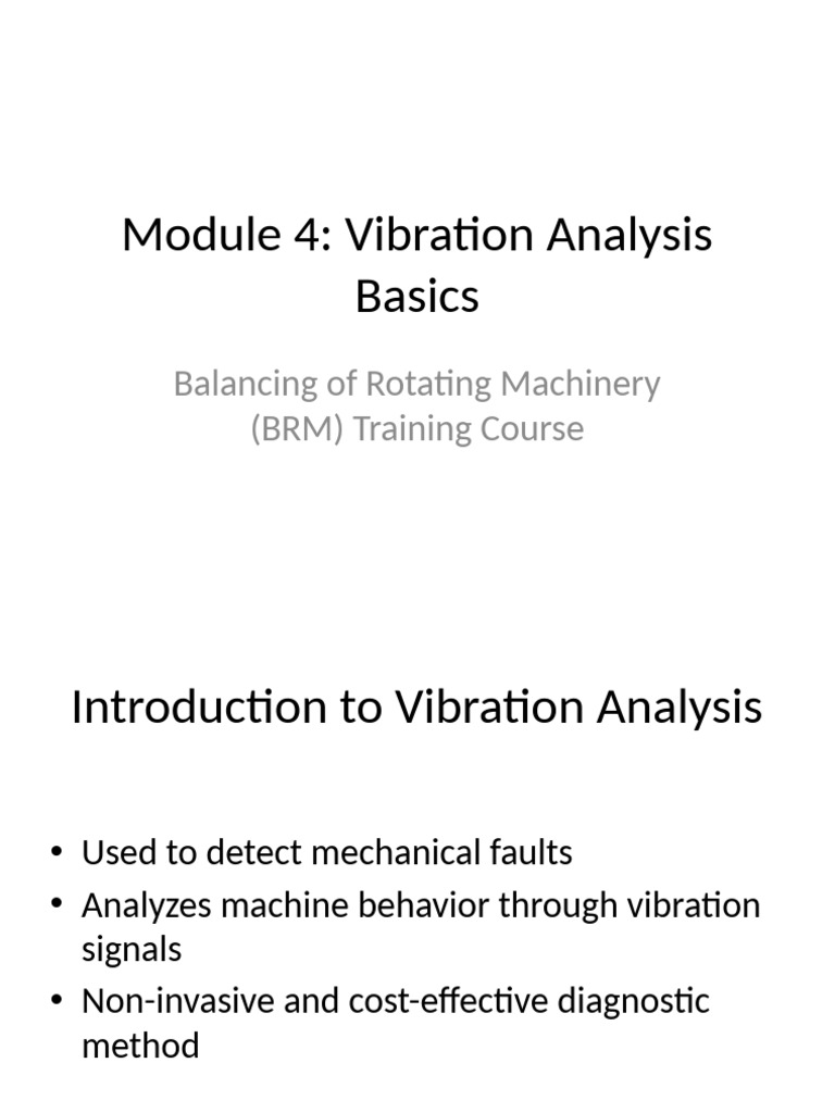 Vibration Analysis Training Overview | PDF | Applied And ...