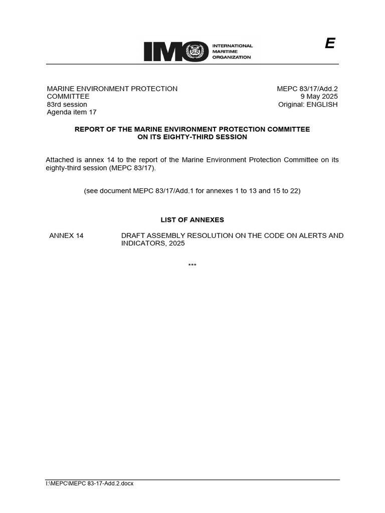 MEPC 83-17-Add.2 - Report of The Marine Environment Protection ...