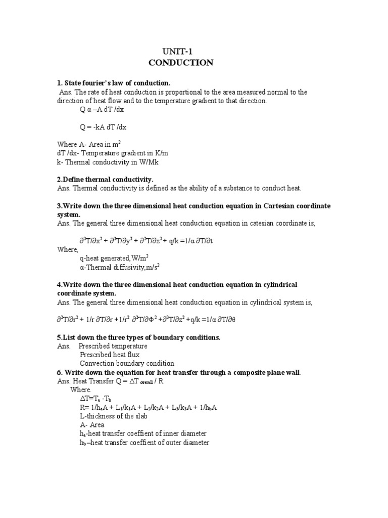 Heat Conduction Principles and Equations | PDF | Heat Transfer ...