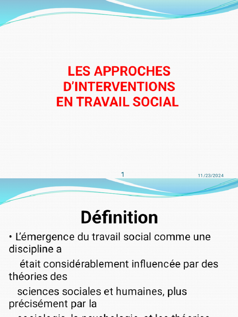 Les Approches D'intervention en Travail Social - Phoenix | PDF