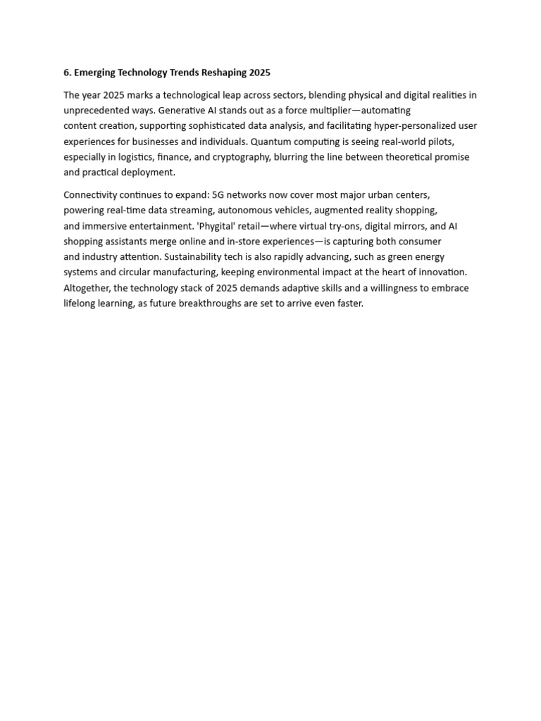 Emerging Tech Trends for 2025 | PDF