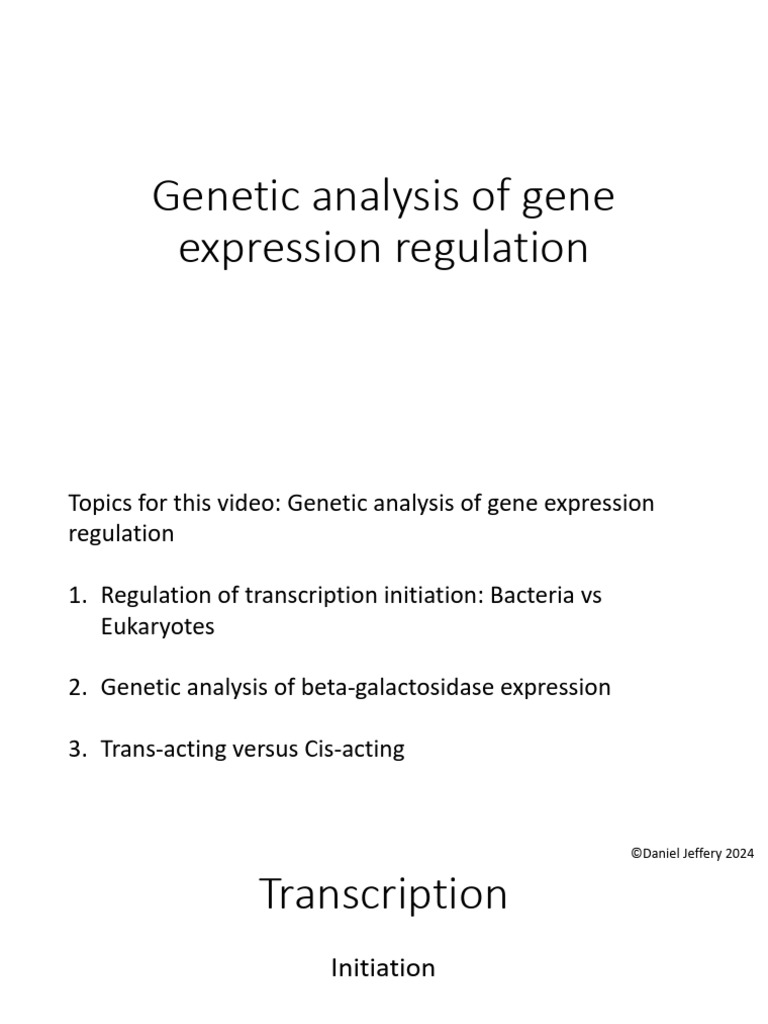 6.2 Genetic Analysis of Gene Expression Regulation - forPDF - DJ | PDF ...