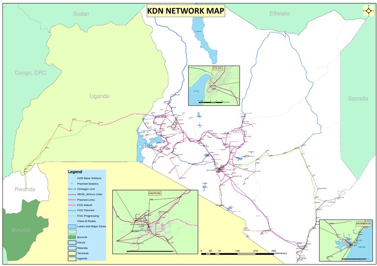 KDN Network Map | PDF | Kenya
