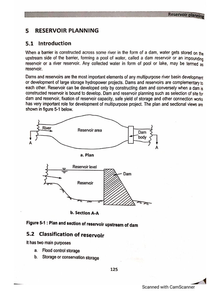 Planning of Reservoir | PDF