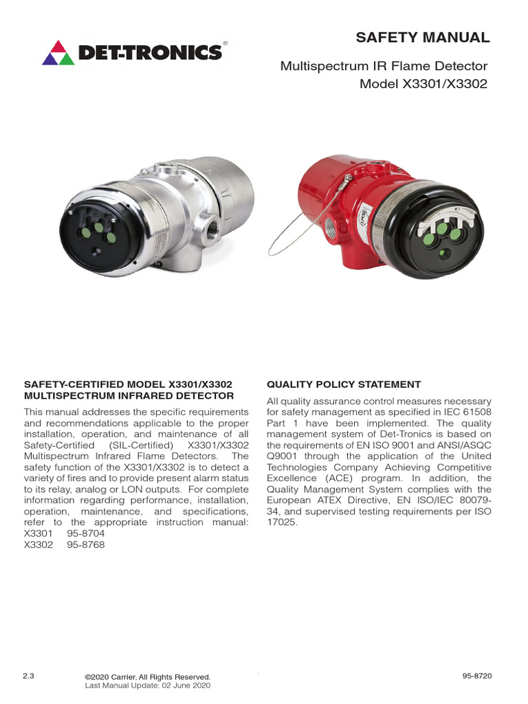 X3301/X3302 Flame Detector Manual | PDF | Relay | Electricity