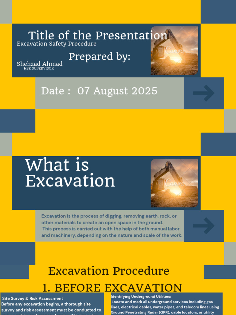 Excavation Safety Procedures Guide | PDF | Trench | Safety