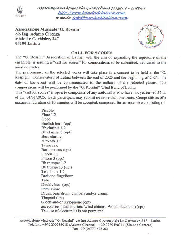 Call For Scores | PDF
