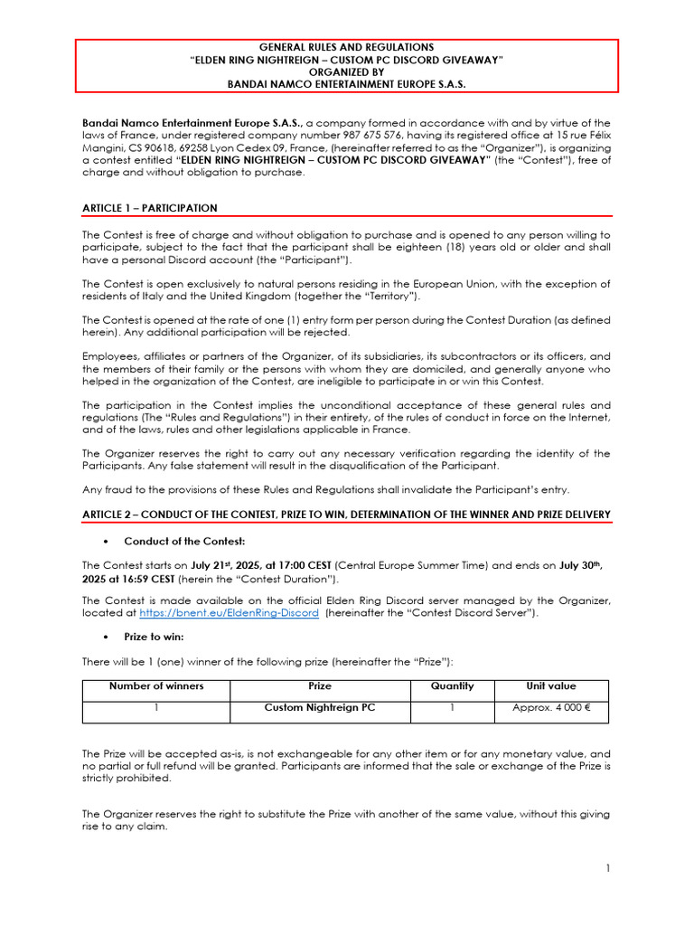 NR SocialMedia Contest Rules | PDF | Intellectual Property