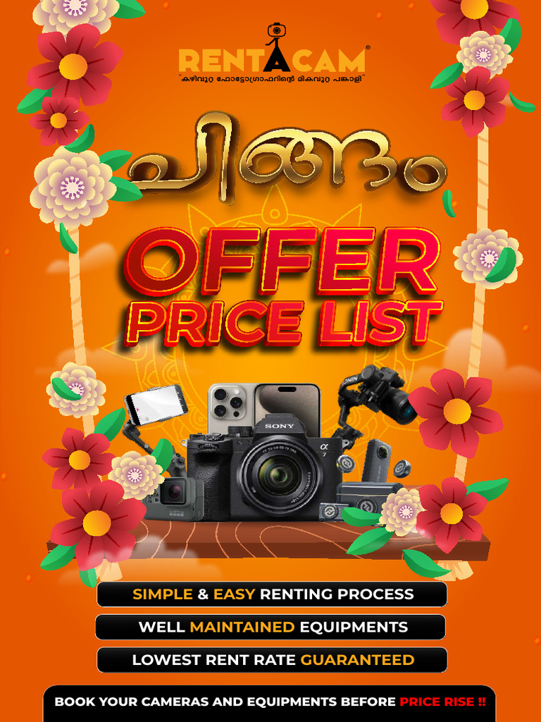 Camera Rental Rates in Kochi | PDF