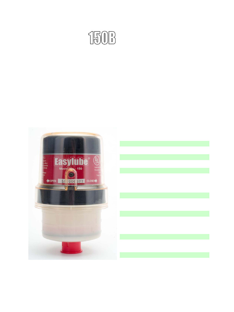 Easylube 150B Automatic Grease Lubricator | PDF | Pipe (Fluid ...