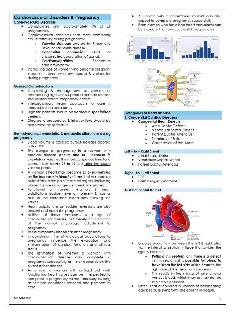 Cardiovascular Disorders in Pregnancy | PDF | Congenital Heart Defect ...