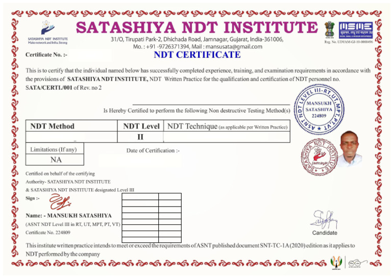 Ds1 Certificates | PDF